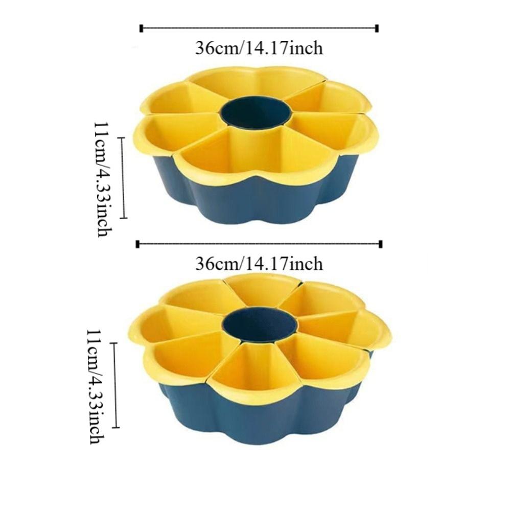Divided Snack Serving Tray 7/9 Grid Kitchen Drain Basin Food Preparation Plate  Fruit