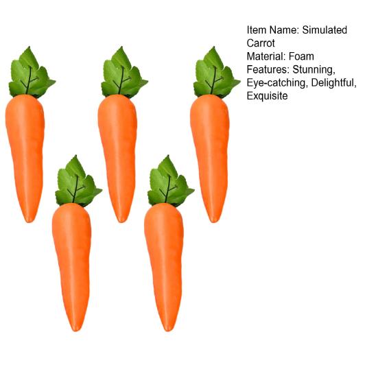 Easter Artificial Carrot Faux Lifelike Simulation Foam Carrot Spring Fake Vegetables for Home Farm Party DIY
