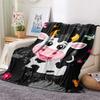 Cattle Print Flannel Blanket, High Quality Comfortable for All Seasons, Home Decor, Warmth and Comfort, Perfect for Christmas Gifts
