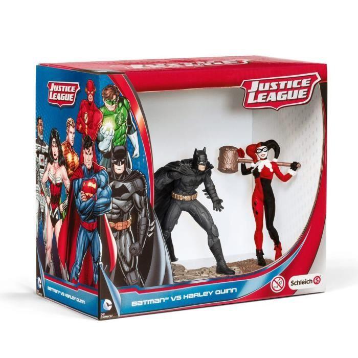 Figurines batman vs harley quinn - schleich - scenery pack batman vs. harley quinn - mixte - 3 ans - enfant