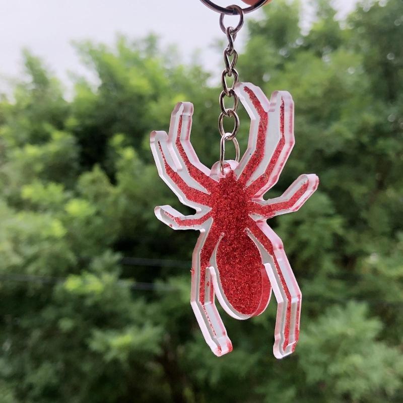 Glossy Silicone Resin Molds Halloween Spiders Keychain Mold DIY Pendant Ornaments Jewelry Epoxy Resin Crafting Mold