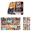 Haikyuu! Trading Cards, LOMO Cards, and Accessories, featuring Hinata Shoyo, Kageyama Tobio, Kuroo Tetsuro, Tsukishima Kei, and Sugawara Koushi. Karas