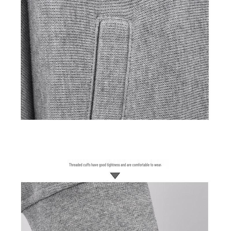 2025 Autumn Korean Casual Striped Raglan Sleeve All-Cotton Zipper Jacket