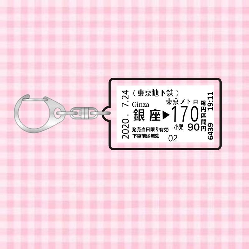 Japan Railway Track Subway Station Brand Name Acrylic Keychain Pendant Creative Exquisite Backpack Decoration Accessories Gifts