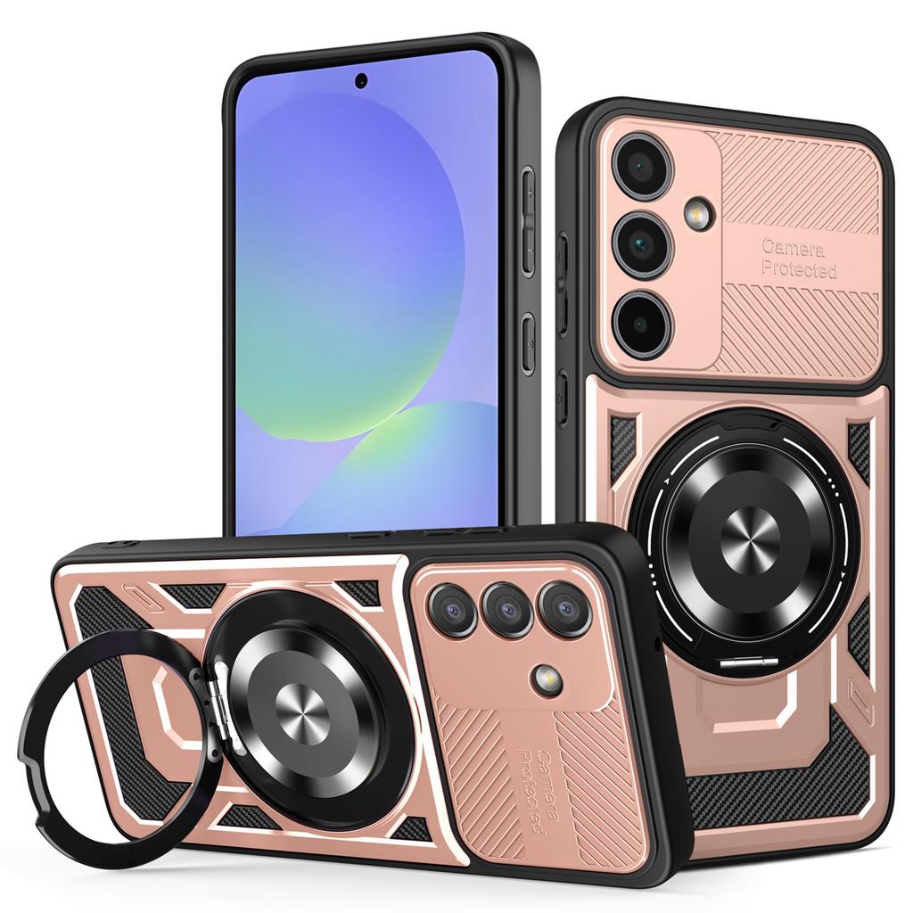 For Samsung Galaxy A36 5G Magnetic Case Rotating Kickstand TPU+PC Phone Cover