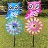 Child Friendly Owl Animal Windmill Outdoor Decoration Whirling Motion Toy Plastic Fabric Easy Install Yard Landscape Art