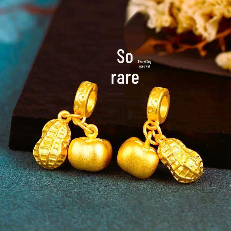 New Year Golden Sand Women's Good Fortune Necklace: Alloy Pendant for Wealth & Blessings