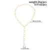 Ingemark Minimalist Oval Link Hollow Y-Shape Chain Necklace For Women Trendy Gold Color Metal Neck Accessory Charm Jewelry Gift