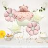 5pcs Cake Bear Stars Daisies Foil Balloon Set Birthday Party Decorations Weddings Graduation Celebrations Photo Props Backdrop