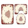 Christmas Bathroom Floor Mat Toilet Three-Piece Set