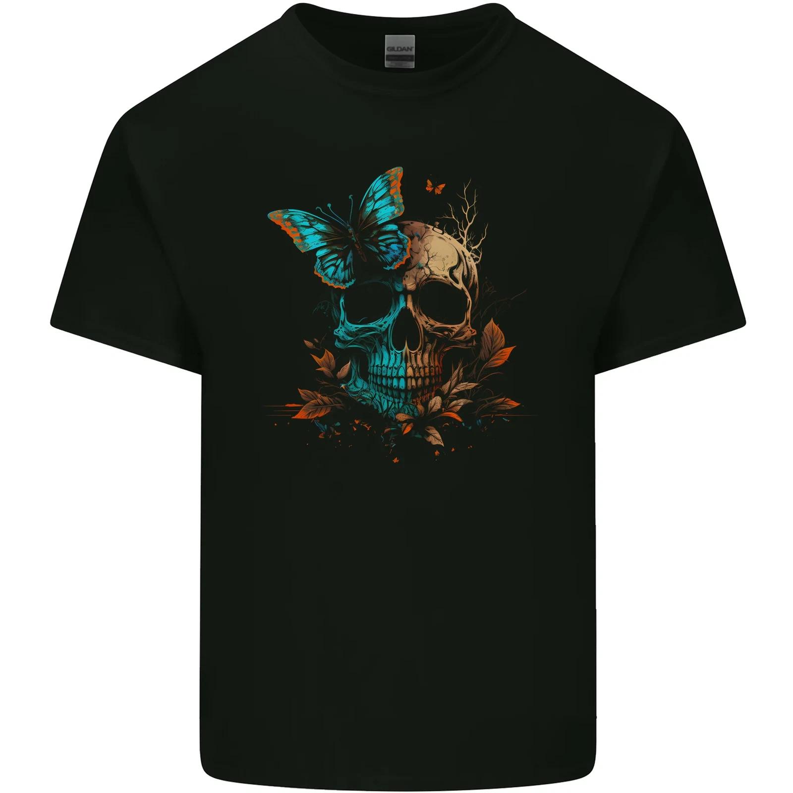 A Butterfly Skull in the Wild Kids T-Shirt Childrens M