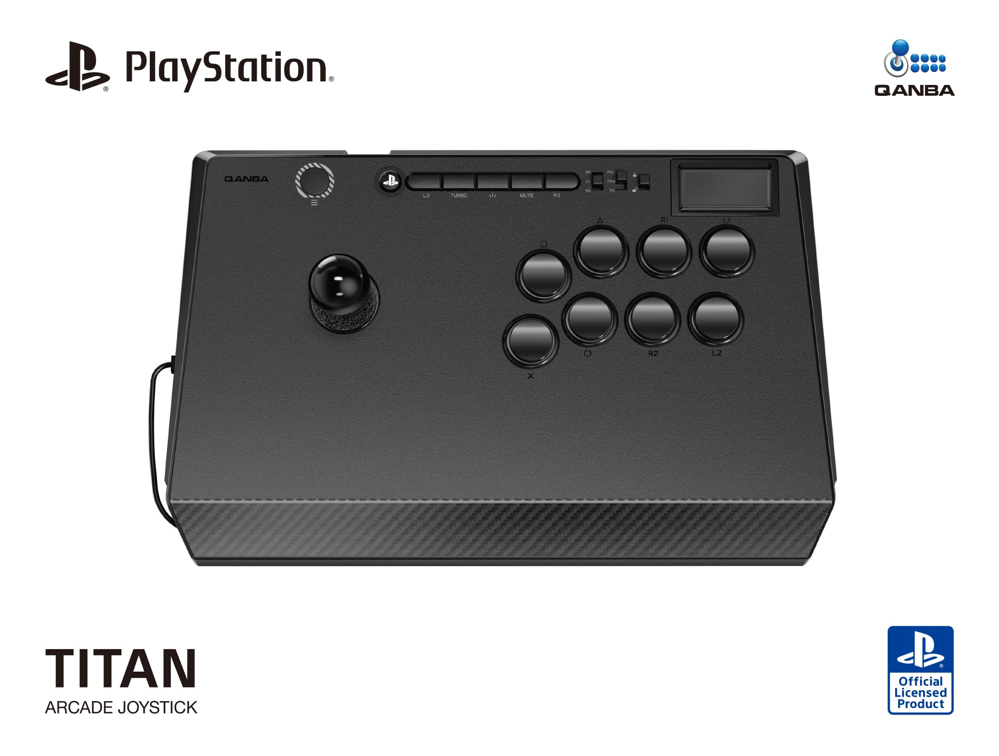 

Qanba Titan Arcade Joystick Японська версія Офіційно ліцензований продукт у (PlayStation®5 / PlayStation®4 / ПК) [PlayStation Японія] чорний