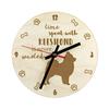 Keeshond, Dutch Barge Dog, Smiling Dutchman, - Clock with Dog, Wooden Clock with Engraving, Personalised Clock by