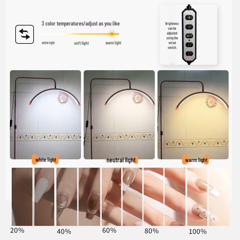28" Beauty Nail & Tattoo U-Shaped Floor Lamp with Eye Protection