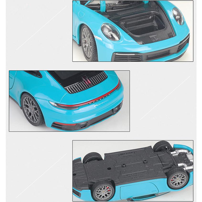 1/24 Welly Porsche 911 Carrera 4S Coupe Model de mașină sport din aliaj turnate sub presiune Vehicule de jucărie din metal Model de mașină de simulare Cadouri pentru copii