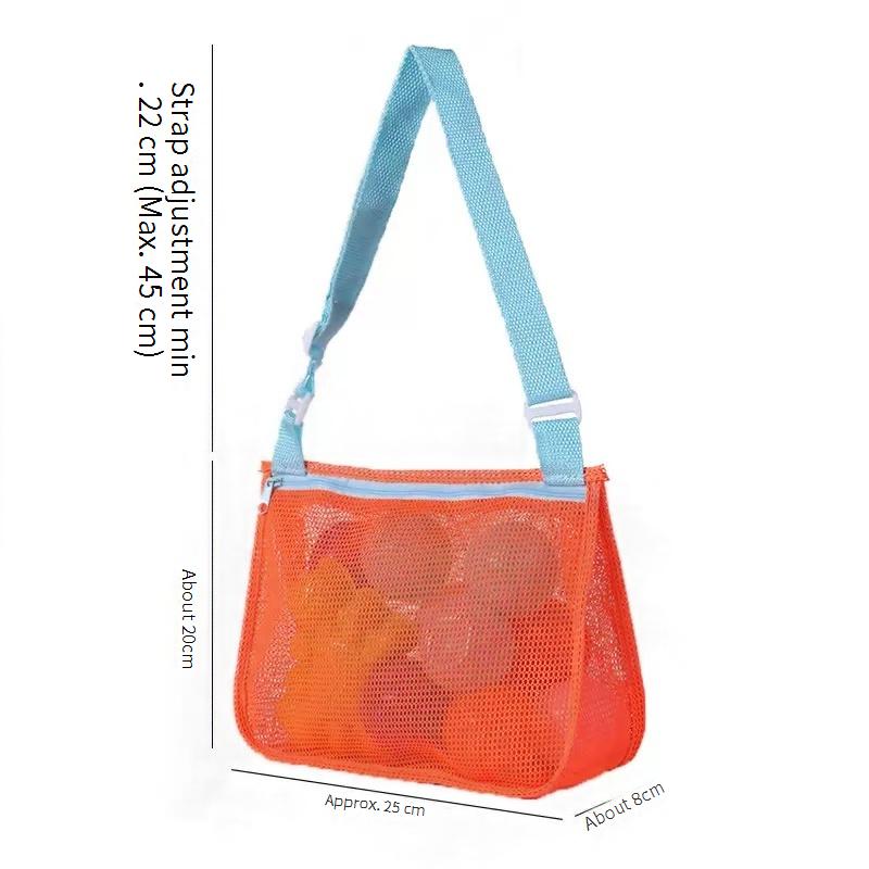 Tragbare Mesh-Strandtasche, Waschhandtasche, Bade-/Schwimmen-/Badetasche, transparente Reise-Kulturtasche