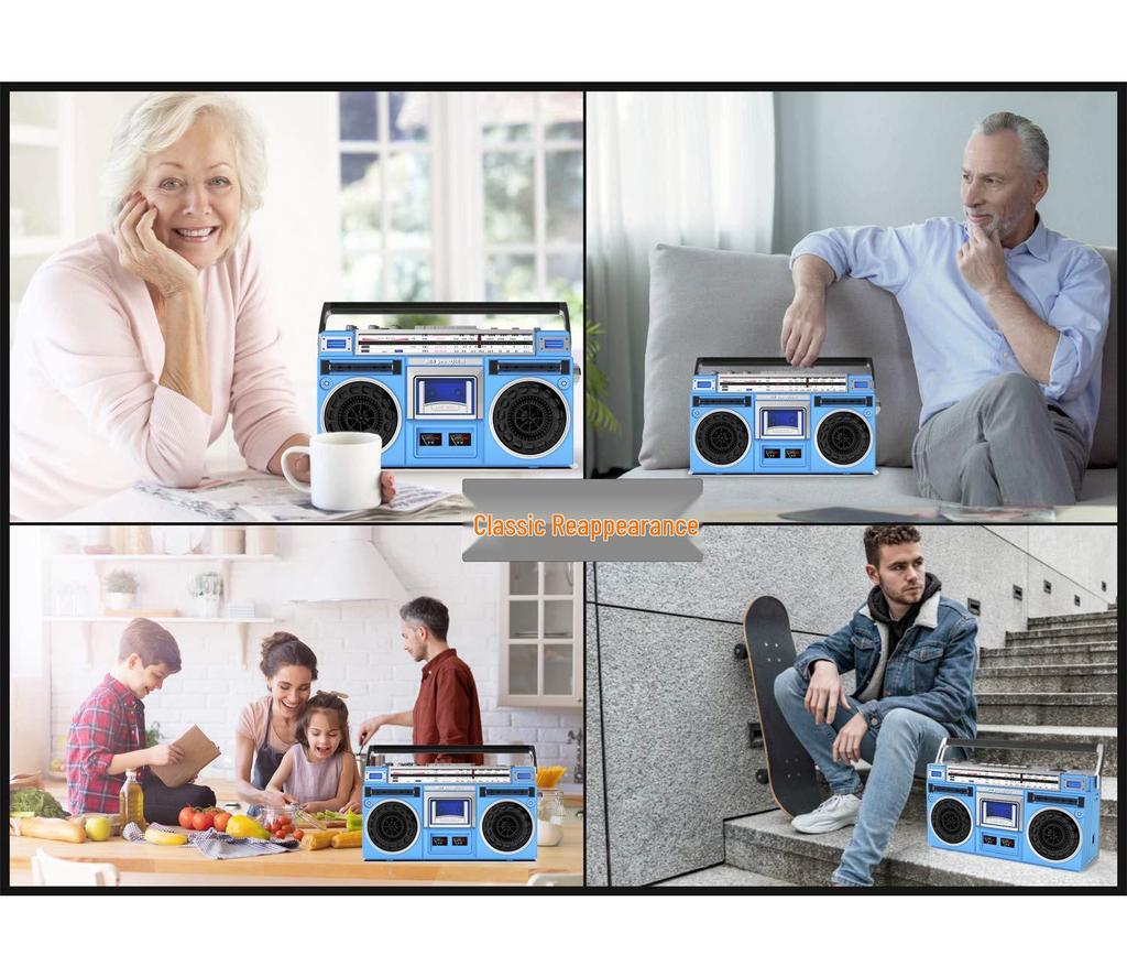 Retro Multifunktionaler Bluetooth Kassettenplayer & Recorder