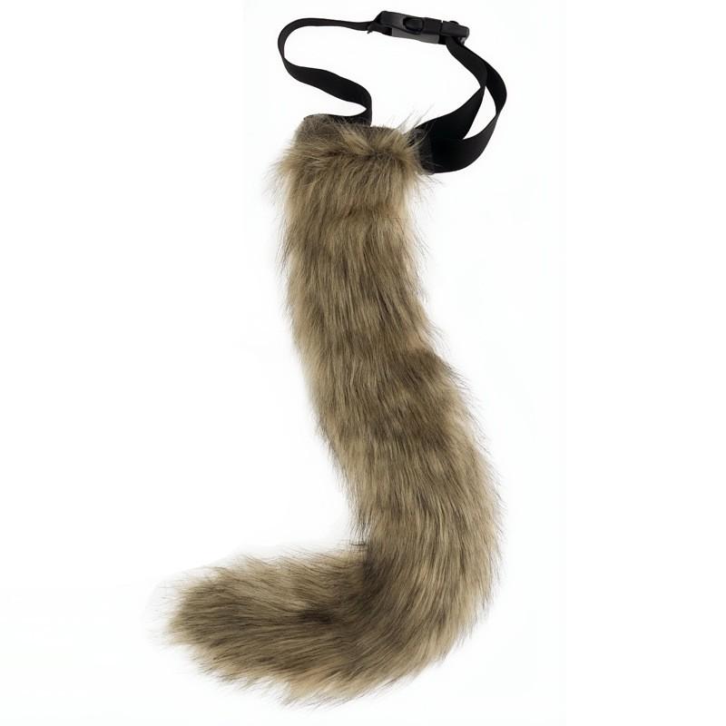 Halloween Costume Set Fox Mask Gloves Plush Tail Handmade Animal Cosplay Accessory Party