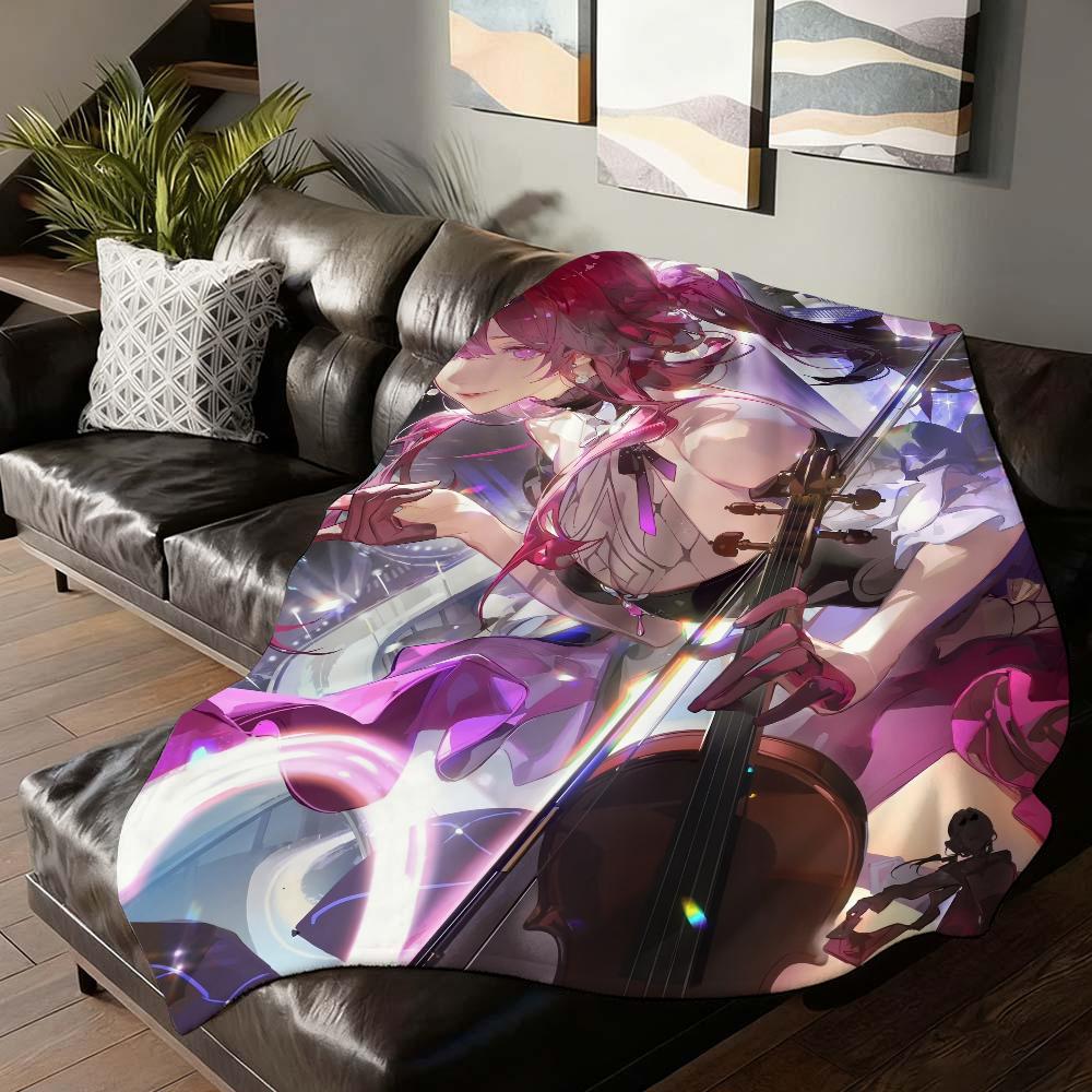 Game Honkai Star Rail Kafka Blanket Soft and Skin Friendly For Couch Bed Napping Bedspread All Seasons Comforter