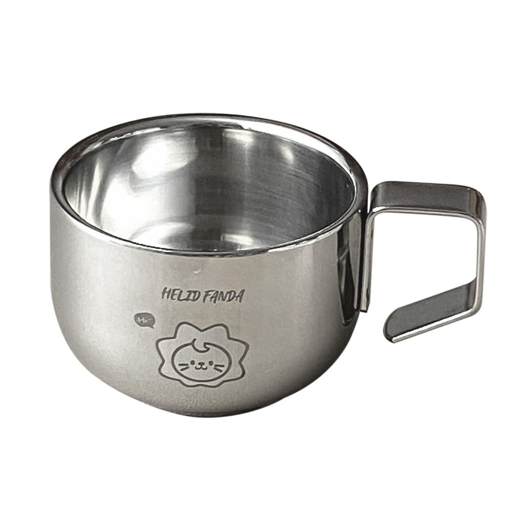 Double Layer Hot Resistant Coffee Cup 100ml Scald-proof Drinking Cup 304 Stainless Steel Tea Milk Water Mug Drink Items