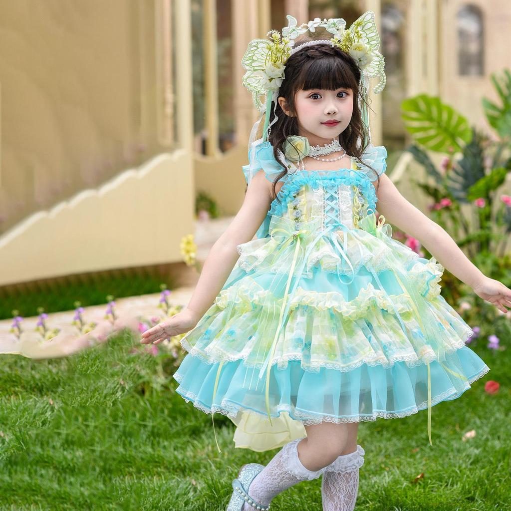 Sommer-Lolita-Kleid für Mädchen - Prinzessinnen-Geburtstags- und Festkleid Der Zauberer von Oz