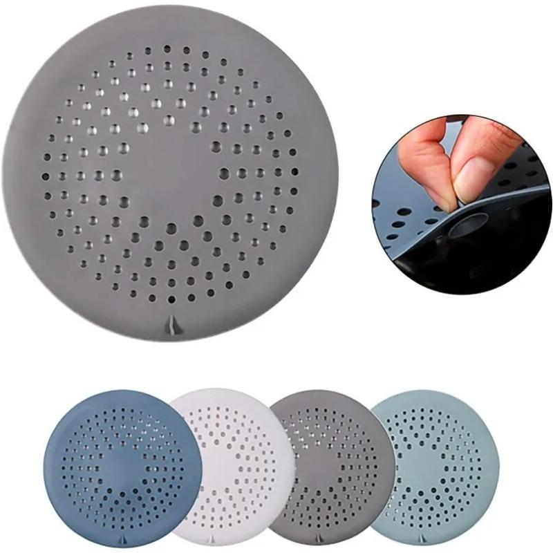 Atrapapelos para Desagüe de Ducha, Tapa de Desagüe para Bañera de Baño con Ventosa de 5.9 Pulgadas Colador de Fregadero de Silicona Adecuado para Bañera, Cocina