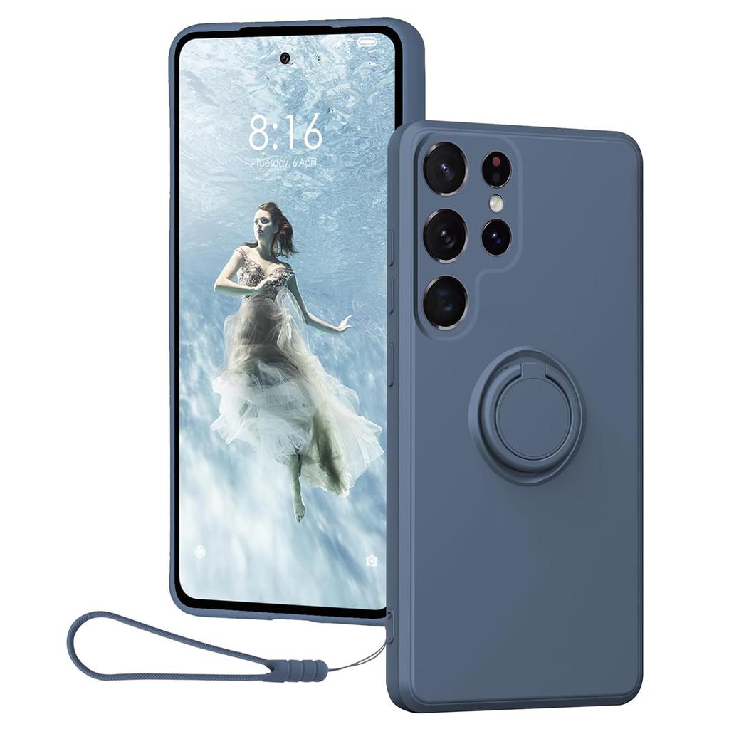 For Samsung Galaxy S24 Ultra Case with Strap Ring Holder Kickstand Phone Cover