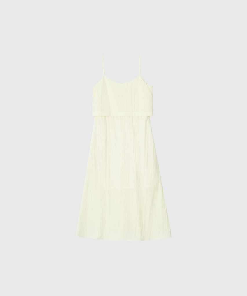Lugkaeseuteu Yvonne Layered V-Neck Sleeveless Dress_Ivory