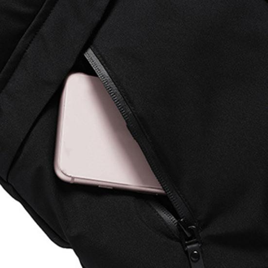 Men Down Coat Hooded Padded Drawstring Warm Winter Quilted Down Coat