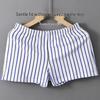 Lonsa Men's Pure Cotton Antibacterial Striped Boxer Briefs
