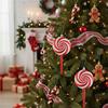 Christmas PVC Candy Pendant Decor Red And White Painted Lollipop Ornament For Holiday Tree Party New Year Decoration