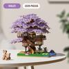 Set di Blocchi da Costruzione Albero di Ciliegio Fai da Te Mattoncini Fiore di Ciliegio Fai da Te con Modello Casa sull'Albero Luminosa Ornamento Regalo Romantico per Fidanzata