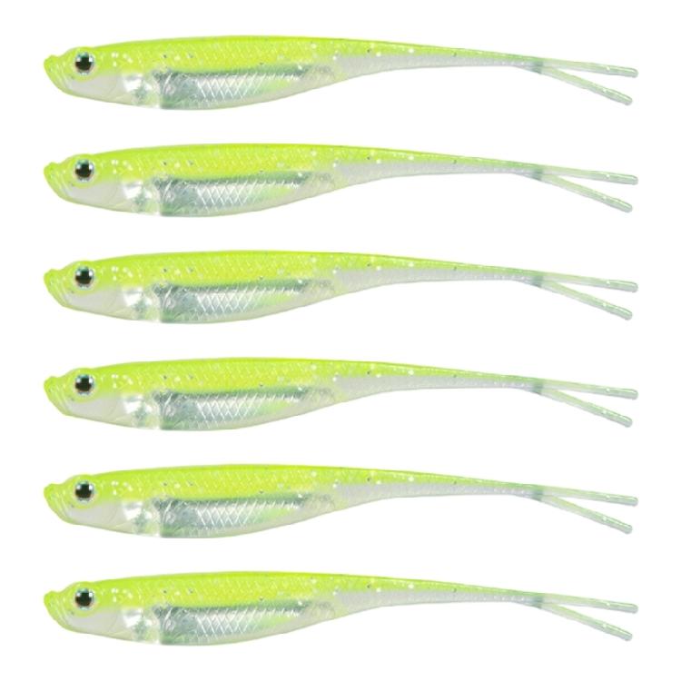 6Pcs Soft Silicone Baits Floating Fishing Lure Fork Tail Swimbaits Lures Soft Artificial Baits Fishing Tackles Enduring