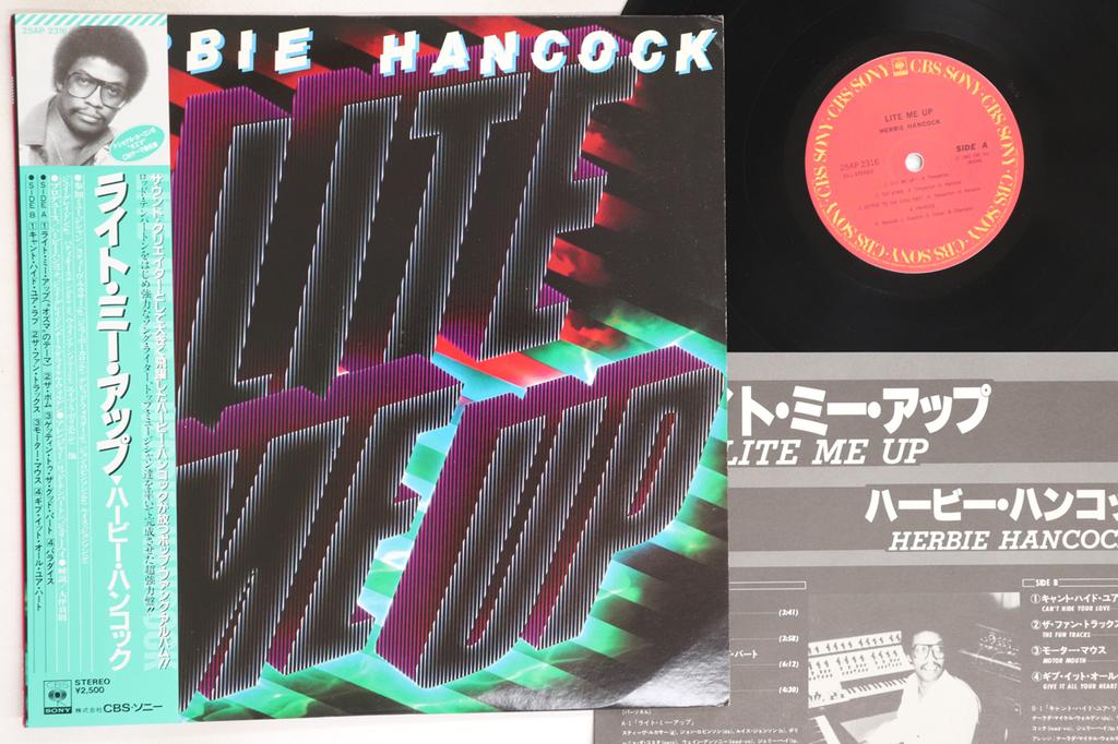 LP Record HERBIE HANCOCK - Lite Me Up 25AP2316 CBS 1982 Japan Obi Jazz Used