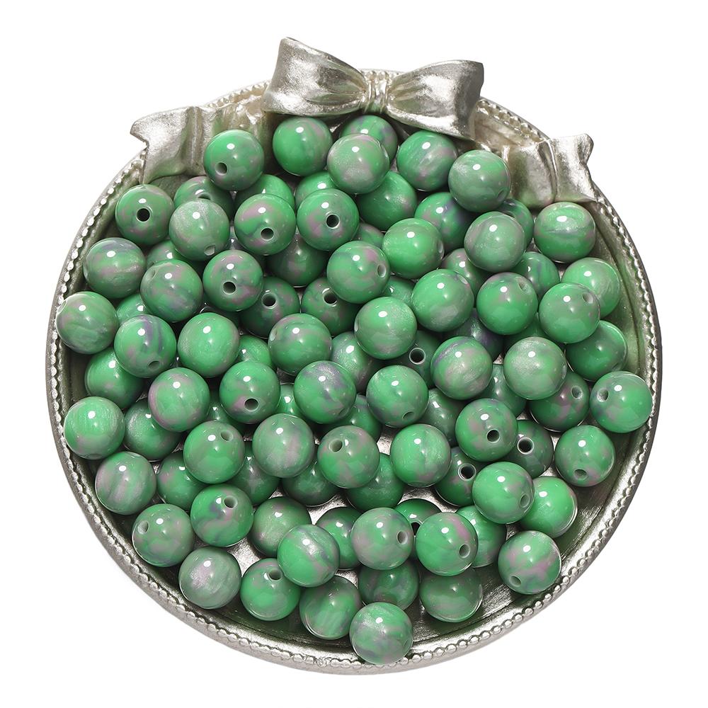 20-50pcs/lot Multicolor Resin Mitation Cat Eye Round Beads Bracelet Spacer Beads For DIY Handmade Jewelry Making Findings