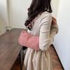 Korean Style Corduroy Shoulder Bag - Solid Color, Casual, Versatile Design for Women