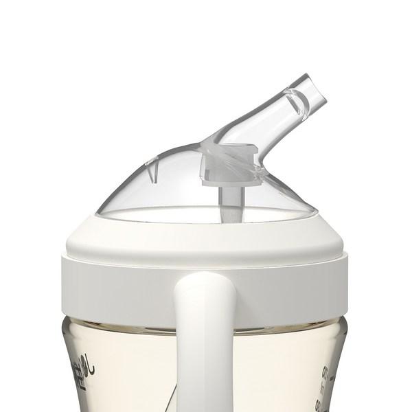 Pahar cu pai pentru bebeluși Zuni, 210ml, 1 bucată, alb