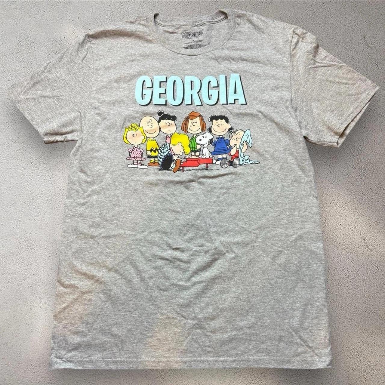 Peanuts Snoopy Georgia Graphic T- Shirt Mens Medium Heather Gray 4XL