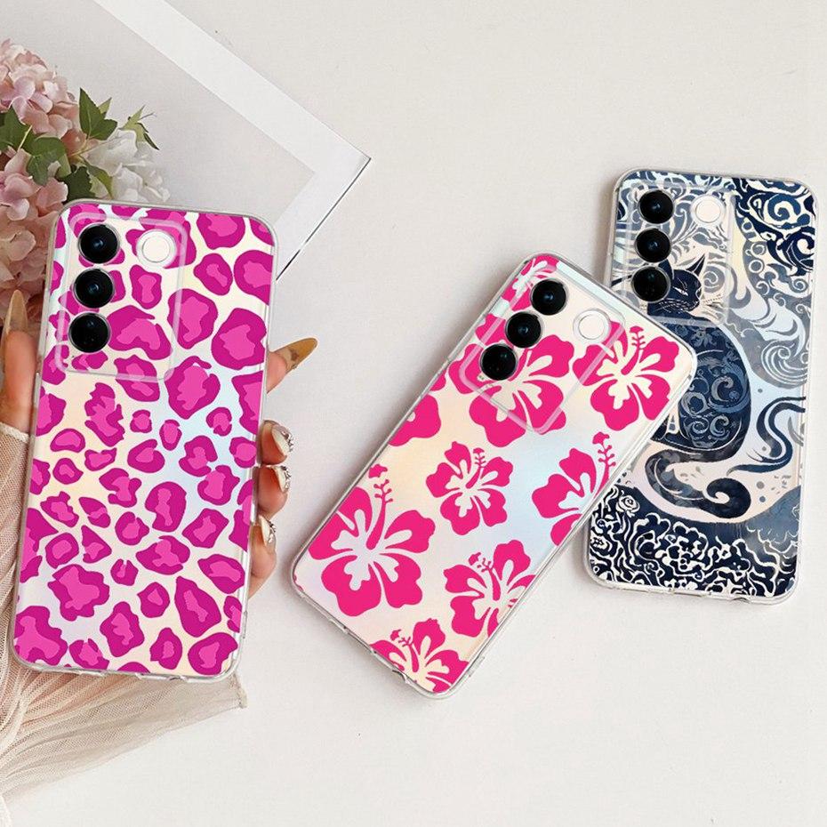 Clear TPU Case For Vivo V27 Pro V2230 V2231 Newest Style Phone Cases For Vivo V27 V27Pro Soft Silicone Covers Bumpers