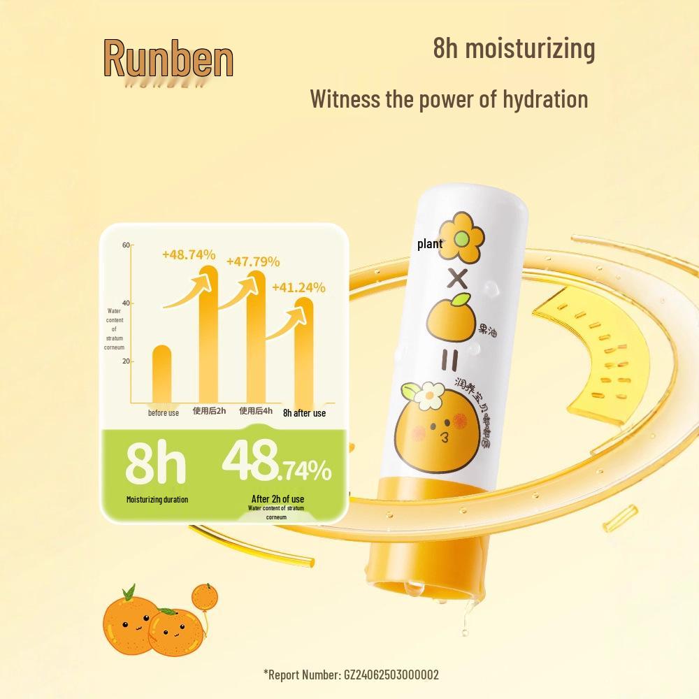 Runben Kids' Lip Balm: Moisturizing and Nourishing for Infants, Toddlers, Boys, and Girls.