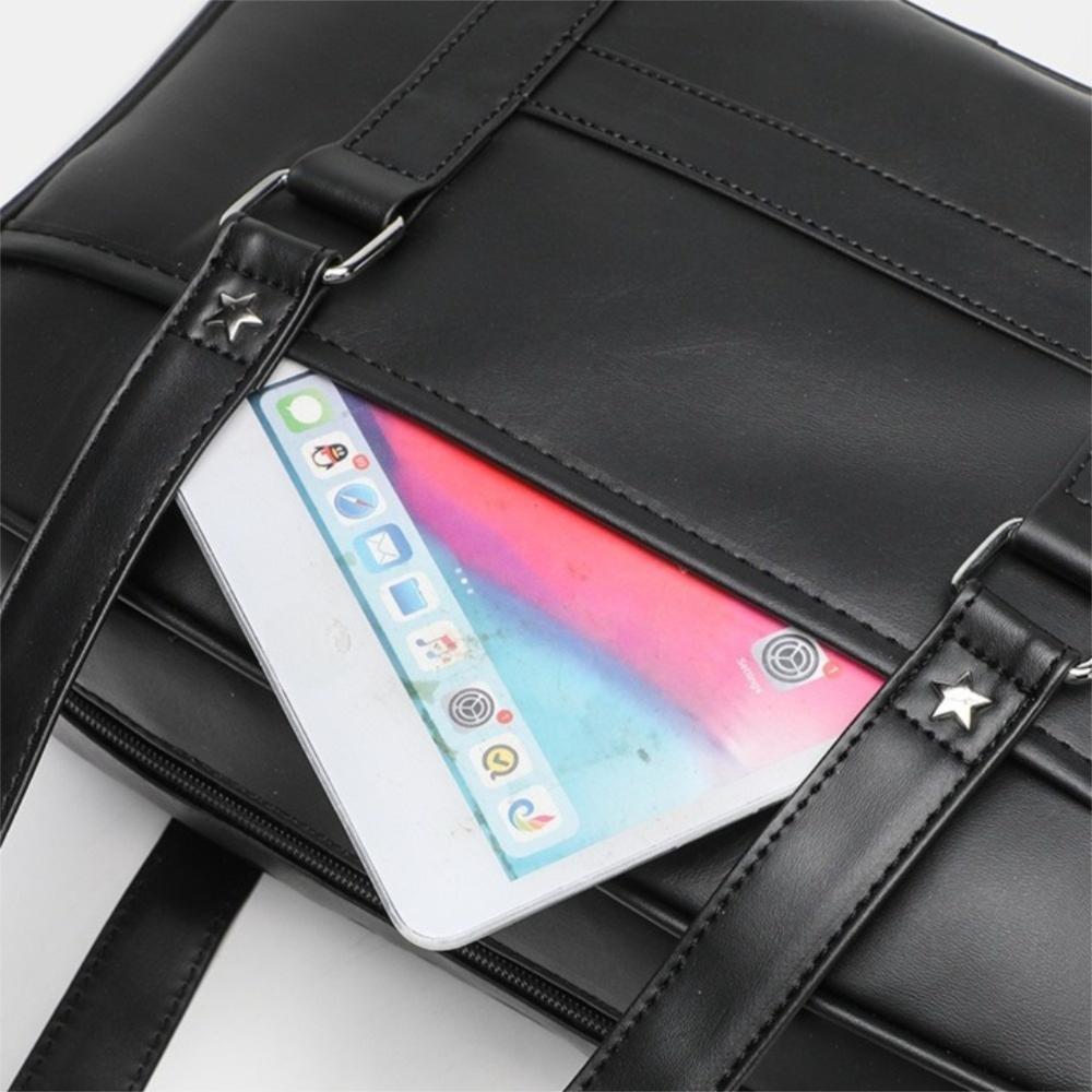 Casual PU Leather Jk Shoulder Bag Japanese Style Adjustable Strap Crossbody Bag Big Capacity Itabag Student