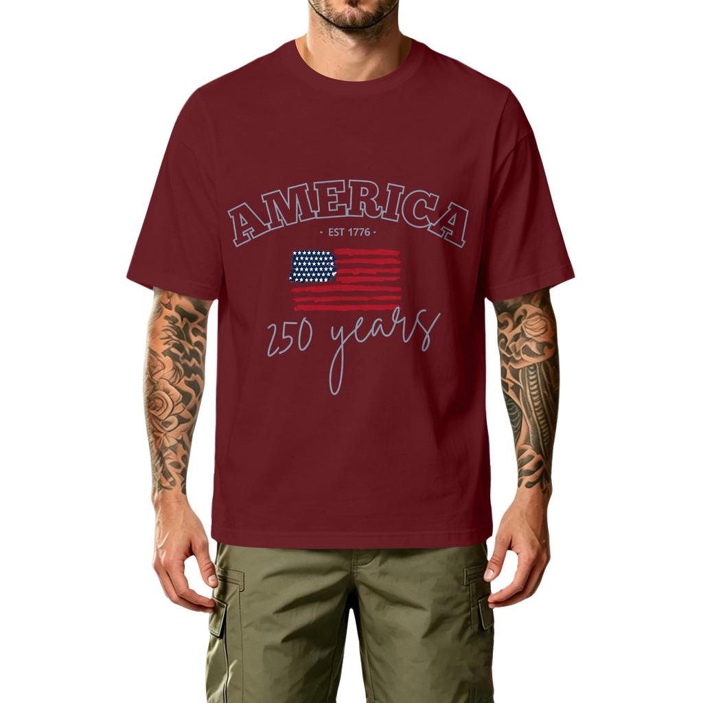Men's Casual Printed T-Shirt Crew Neck Short Sleeve Soft Cotton Fabric Comfortable Fit Stylish Graphic Tee for Everyday Wear