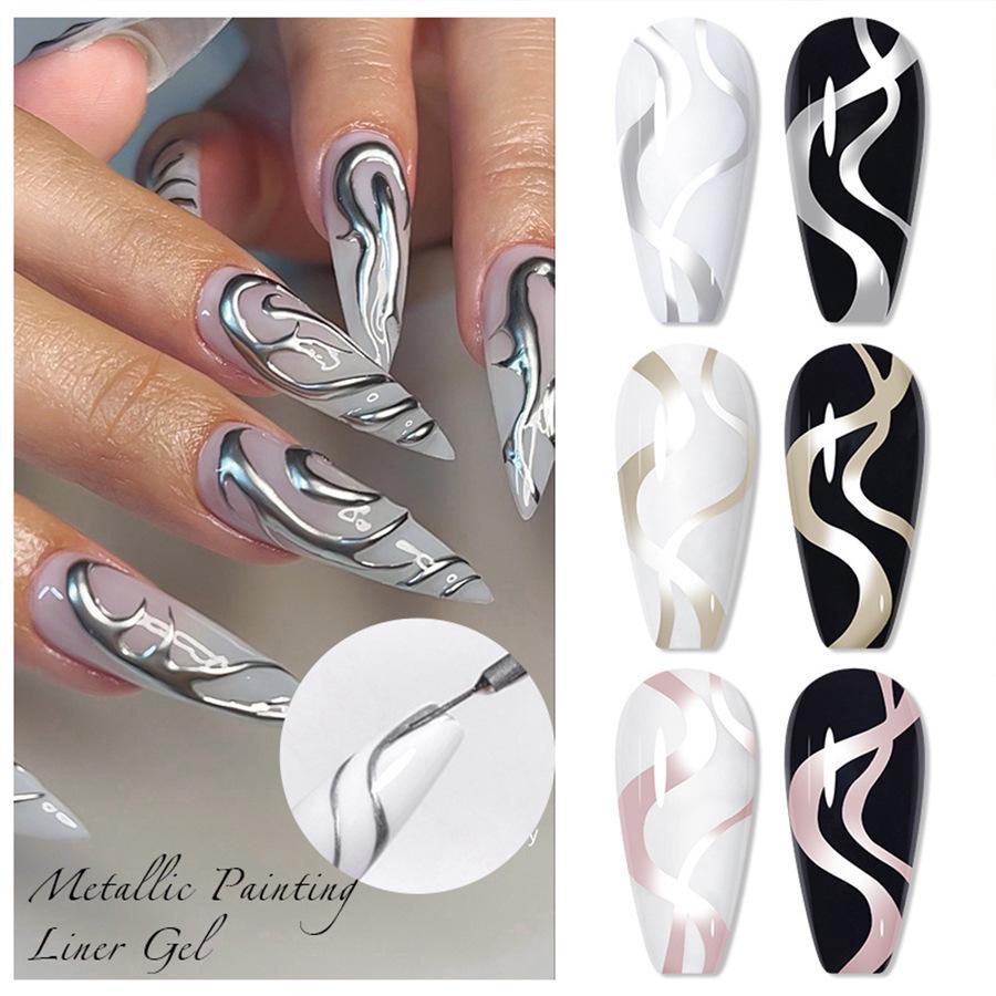 High-Density Metallic Nail Art Gel - 5ml
