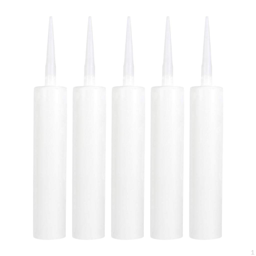 Tubos de calafateo vacíos Sellador de calafateo de 310 ml Cartuchos rellenables de mantenimiento con boquillas