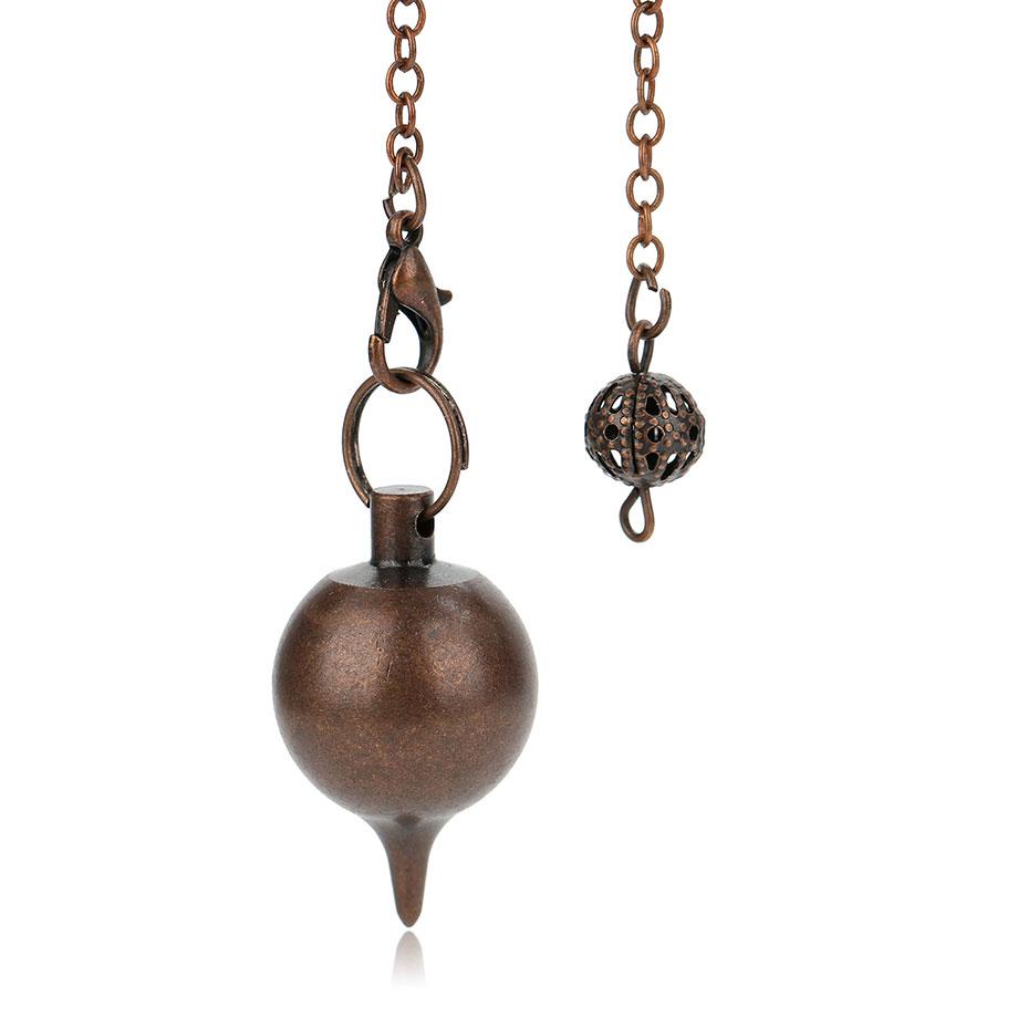 Cone 100% Copper Brass Metal Pendant Pendulum for Divination Dowsing Reiki Healing Egyptian Isis Pendulos Professional A001