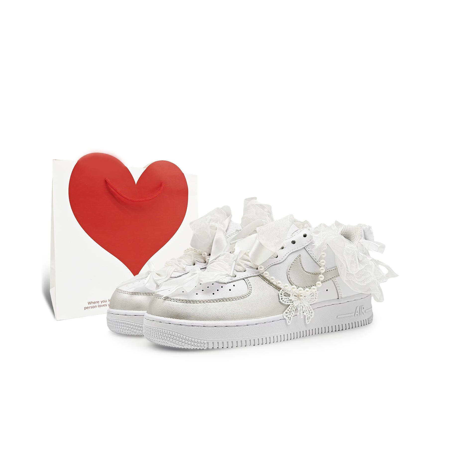 

Nike Air Force 1 Abrasion Resistant Low top Skateboard Shoes Unisex Silver White CW2288-111(Team131- S) 45