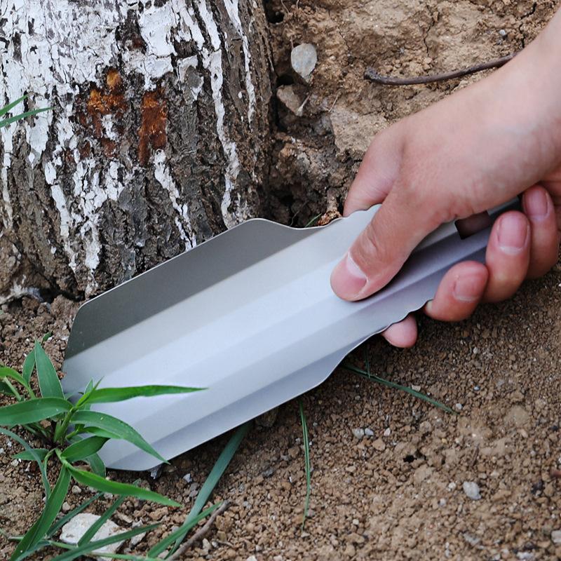 Titan Serrated Bodenentnahme Schaufel Multifunktionales Camping Werkzeug Outdoor Ultraleicht Leicht Tragbar Schaufel Mit Clip
