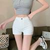 Latest Summer Black Bottom Short Pants Half-body Missing High Waisted Slimming A-line Tight Stretch Hot Girl Pants