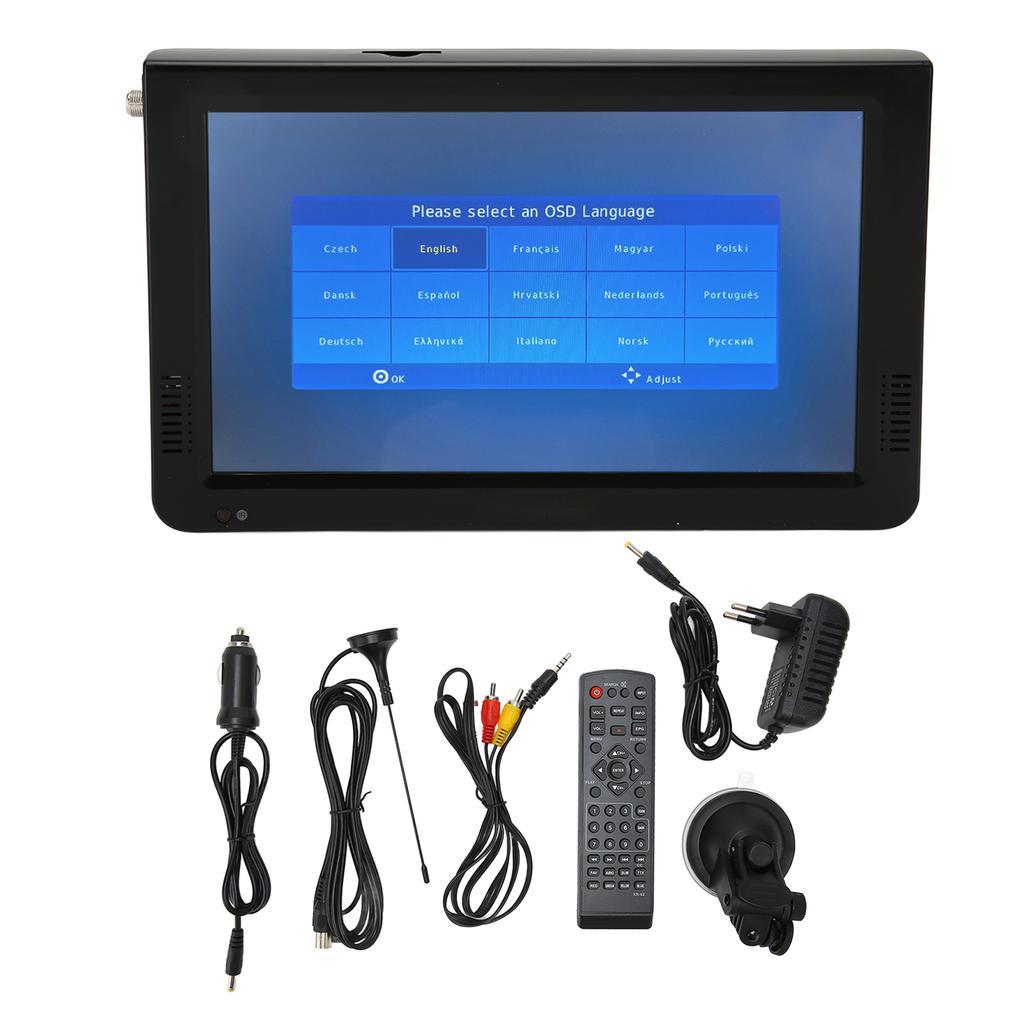 Televizor LED portabil de 10 inch, 1080P, ATSC, interfață multimedia HD de înaltă sensibilitate, televizor digital mic pentru