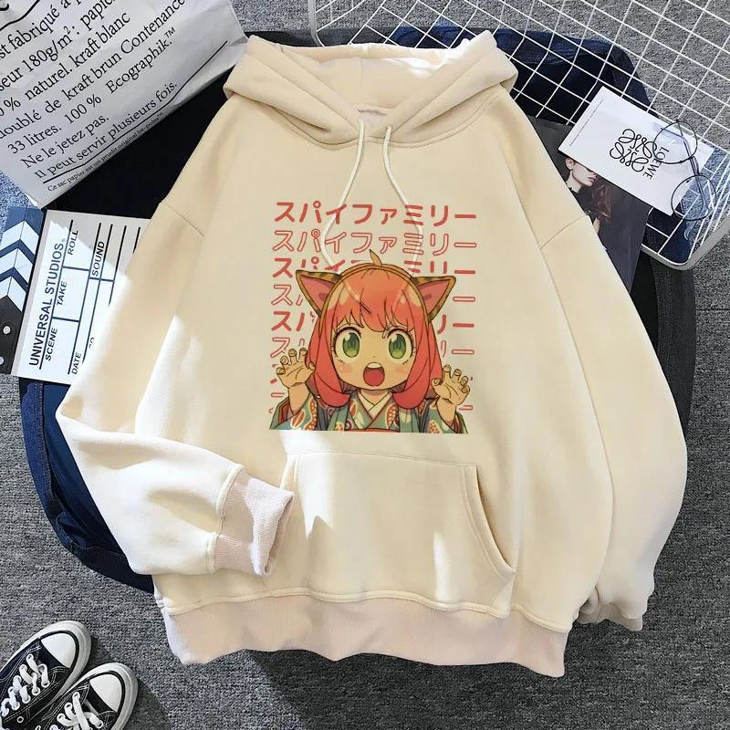 SPY X FAMILY Hoodie Anya Forger Harajuku Kawaii Manga Spyxfamily Sweatshirt Hoody Casual Streetwear Anime Unisex Graphic New
